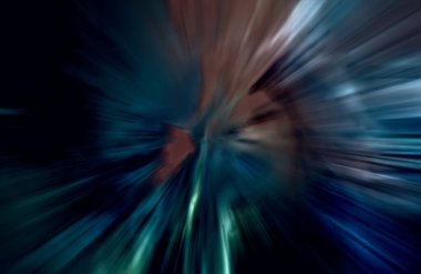 Hızlanma hareketi, ışık ve çizgiler koyu arkaplan üzerinde hızla hareket ediyor