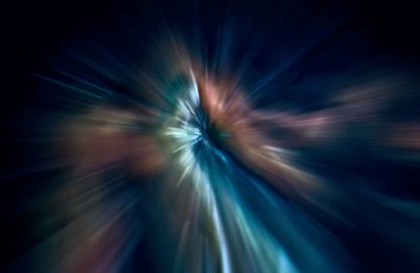 Hızlanma hareketi, ışık ve çizgiler koyu arkaplan üzerinde hızla hareket ediyor