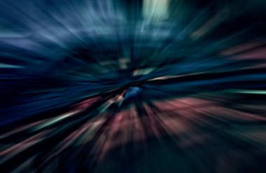 Hızlanma hareketi, ışık ve çizgiler koyu arkaplan üzerinde hızla hareket ediyor