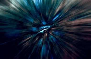 Hızlanma hareketi, ışık ve çizgiler koyu arkaplan üzerinde hızla hareket ediyor