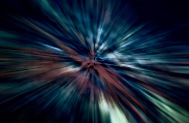 Hızlanma hareketi, ışık ve çizgiler koyu arkaplan üzerinde hızla hareket ediyor