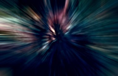 Hızlanma hareketi, ışık ve çizgiler koyu arkaplan üzerinde hızla hareket ediyor