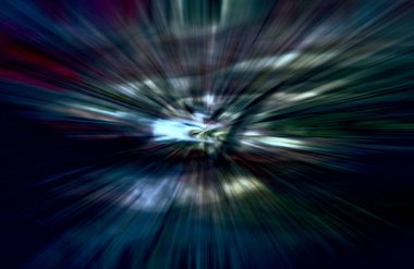 Hızlanma hareketi, ışık ve çizgiler koyu arkaplan üzerinde hızla hareket ediyor