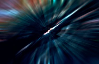 Hızlanma hareketi, ışık ve çizgiler koyu arkaplan üzerinde hızla hareket ediyor