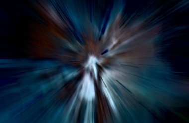 Hızlanma hareketi, ışık ve çizgiler koyu arkaplan üzerinde hızla hareket ediyor