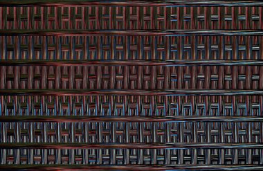 Geometrik fayanslı rengarenk deseni ve güzel renkleri olan soyut tasarım. 