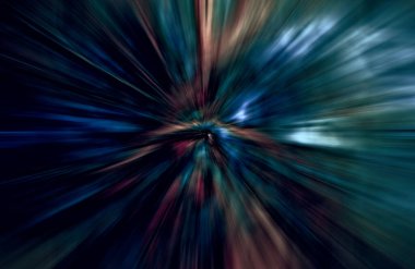 Hızlanma hareketi, ışık ve çizgiler koyu arkaplan üzerinde hızla hareket ediyor