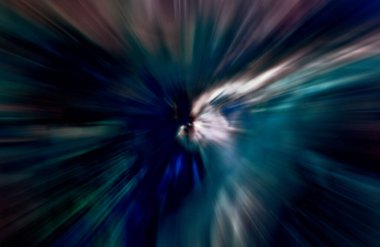 Hızlanma hareketi var. Işık ve çizgiler koyu arkaplanda hızla hareket ediyor