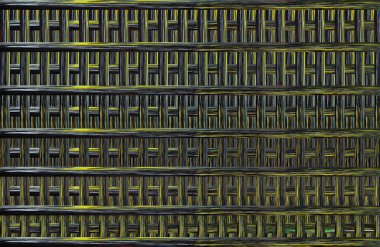 Geometrik fayanslı rengarenk deseni ve güzel renkleri olan soyut tasarım. 