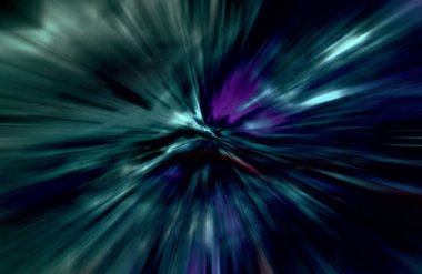 Hızlanma hareketi var. Işık ve çizgiler koyu arkaplanda hızla hareket ediyor