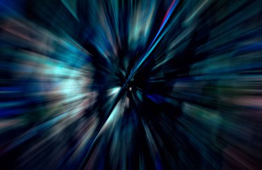 Hızlanma hareketi, ışık ve çizgiler koyu arkaplan üzerinde hızla hareket ediyor