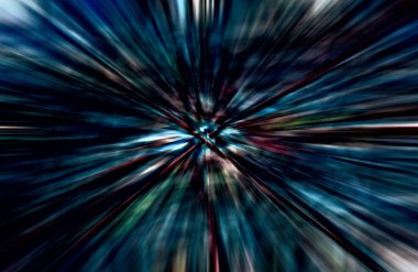 Hızlanma hareketi, ışık ve çizgiler koyu arkaplan üzerinde hızla hareket ediyor