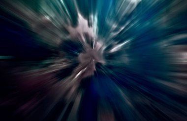 Hızlanma hareketi var. Işık ve çizgiler koyu arkaplanda hızla hareket ediyor