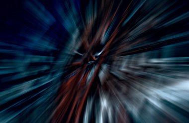 Hızlanma hareketi, ışık ve çizgiler koyu arkaplan üzerinde hızla hareket ediyor