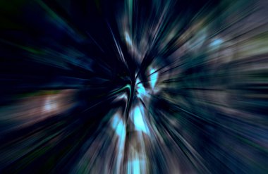 Hızlanma hareketi, ışık ve çizgiler koyu arkaplan üzerinde hızla hareket ediyor