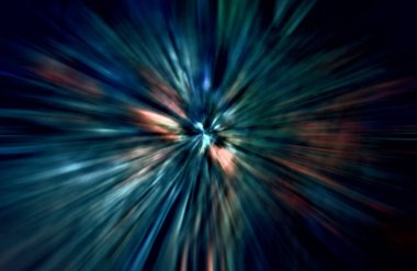 Hızlanma hareketi, ışık ve çizgiler koyu arkaplan üzerinde hızla hareket ediyor