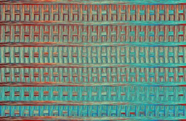 Geometrik fayanslı rengarenk deseni ve güzel renkleri olan soyut tasarım. 