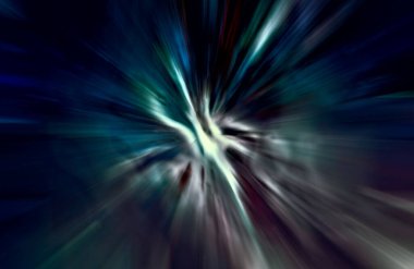 Hızlanma hareketi var. Işık ve çizgiler koyu arkaplanda hızla hareket ediyor