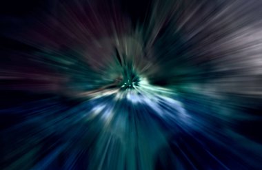 Hızlanma hareketi, ışık ve çizgiler koyu arkaplan üzerinde hızla hareket ediyor