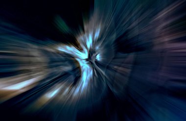 Hızlanma hareketi var. Işık ve çizgiler koyu arkaplanda hızla hareket ediyor