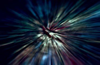 Hızlanma hareketi, ışık ve çizgiler koyu arkaplan üzerinde hızla hareket ediyor