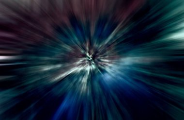 Hızlanma hareketi var. Işık ve çizgiler koyu arkaplanda hızla hareket ediyor