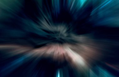 Hızlanma hareketi var. Işık ve çizgiler koyu arkaplanda hızla hareket ediyor