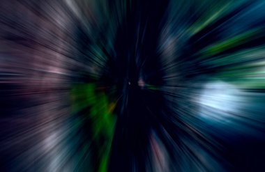 Hızlanma hareketi, ışık ve çizgiler koyu arkaplan üzerinde hızla hareket ediyor