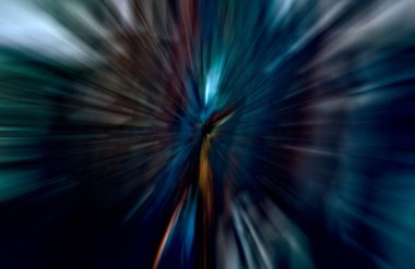 Hızlanma hareketi, ışık ve çizgiler koyu arkaplan üzerinde hızla hareket ediyor