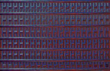 Geometrik fayanslı rengarenk deseni ve güzel renkleri olan soyut tasarım. 