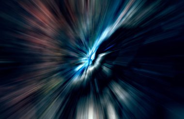 Hızlanma hareketi, ışık ve çizgiler koyu arkaplan üzerinde hızla hareket ediyor