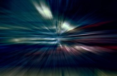 Hızlanma hareketi, ışık ve çizgiler koyu arkaplan üzerinde hızla hareket ediyor