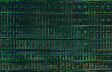 Geometrik fayanslı rengarenk deseni ve güzel renkleri olan soyut tasarım. 