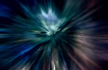 Hızlanma hareketi, ışık ve çizgiler koyu arkaplan üzerinde hızla hareket ediyor