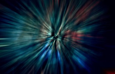 Hızlanma hareketi, ışık ve çizgiler koyu arkaplan üzerinde hızla hareket ediyor