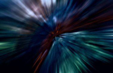 Hızlanma hareketi, ışık ve çizgiler koyu arkaplan üzerinde hızla hareket ediyor