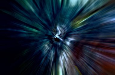 Hızlanma hareketi, ışık ve çizgiler koyu arkaplan üzerinde hızla hareket ediyor