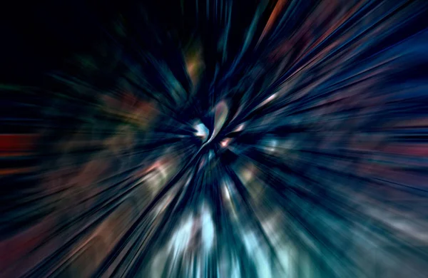 Aceleración Velocidad Movimiento Luz Rayas Moviéndose Rápido Sobre Fondo Oscuro —  Fotos de Stock