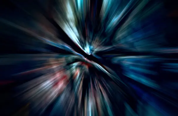 Acceleration Speed Motion Light Stripes Moving Fast Dark Background — Stock Photo, Image