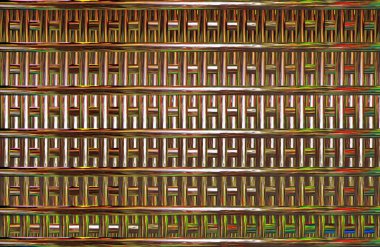 Geometrik fayanslı rengarenk deseni ve güzel renkleri olan soyut tasarım. 