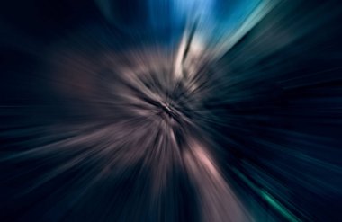 Hızlanma hareketi, ışık ve çizgiler koyu arkaplan üzerinde hızla hareket ediyor