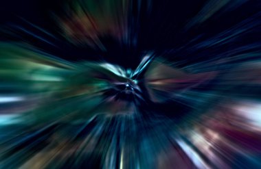 Hızlanma hareketi, ışık ve çizgiler koyu arkaplan üzerinde hızla hareket ediyor