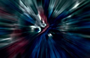 Hızlanma hareketi, ışık ve çizgiler koyu arkaplan üzerinde hızla hareket ediyor