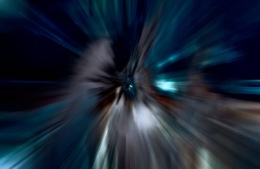 Hızlanma hareketi, ışık ve çizgiler koyu arkaplan üzerinde hızla hareket ediyor