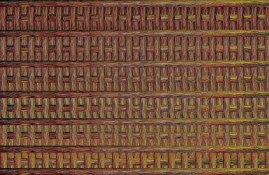 Geometrik fayanslı rengarenk deseni ve güzel renkleri olan soyut tasarım. 