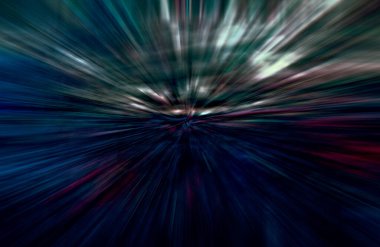 Hızlanma hareketi, ışık ve çizgiler koyu arkaplan üzerinde hızla hareket ediyor