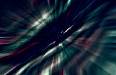 Hızlanma hareketi, ışık ve çizgiler koyu arkaplan üzerinde hızla hareket ediyor