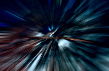 Hızlanma hareketi, ışık ve çizgiler koyu arkaplan üzerinde hızla hareket ediyor