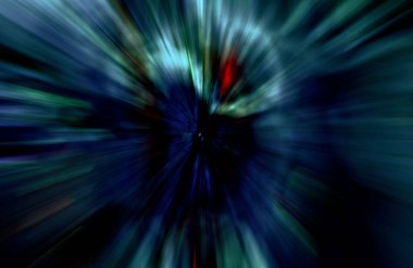 Hızlanma hareketi var. Işık ve çizgiler koyu arkaplanda hızla hareket ediyor