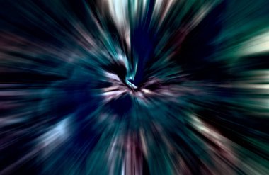 Hızlanma hareketi, ışık ve çizgiler koyu arkaplan üzerinde hızla hareket ediyor